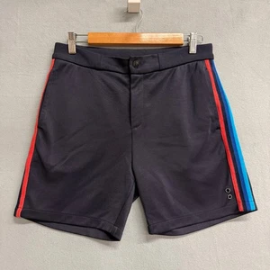 Ron Dorff Navy Blue Sporty Side Stripe Performance Tech Track Shorts Men's M - Picture 1 of 9