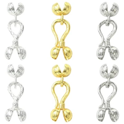 6pcs S-Hook Clasps Zinc Alloy 3 Colors Pendant Hook for Crafting Jewelry Making - Image 1 of 4