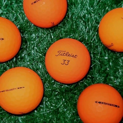48 Matte Orange Titleist Velocity Golf Balls 4A/5A Mixed Grades AAAA / AAAAA - Image 1 of 4