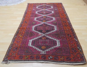 Persain Oriental Carpet Rug Hand Made Wool Vintage 7ft 8" x 4ft 1" - Picture 1 of 11