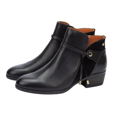 Pikolinos Womens Daroca Ankle Booties EU 39 US 8.5 Black Leather NIB - Image 1 of 4