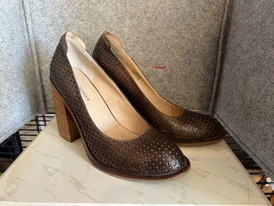 Zapatos de tacón Kelsi Dagger Hall perforados talla 9 cuero marrón sin cordones Foto 1 de 4