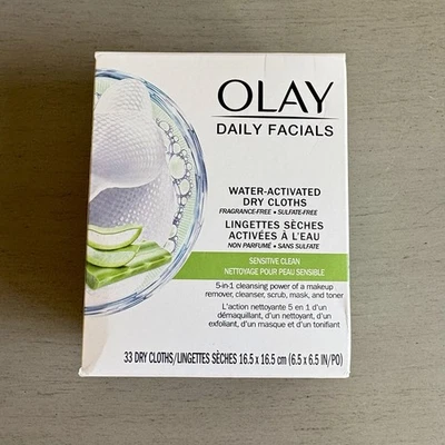Olay Daily Facials Clean 5-in-1 Water Activated Dry Cloths 33 ct Foto 1 de 4