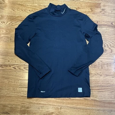 Nike Pro Compression Shirt XL Black Long Sleeve Dri-Fit NikeFIT Athletic Top - Image 1 of 4