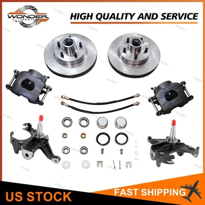 For 1963-1970 Chevrolet C10 Pickup 2.5"Upgrade Front Drop Spindle Disc Brake Kit - Image 1 of 4