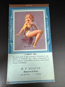 Vintage 1944 Pinup Day Planner for the Month Of April A Pretty Girl Two Up Time - Picture 1 of 10