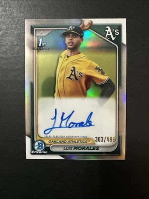 2024 Bowman Chrome 1st Bowman Refractor Auto Luis Morales /499 CPA-LM 🔥🔥🔥 - Image 1 of 4