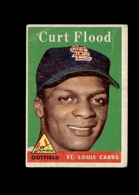 1958 Topps #464 Curt Flood Novato Cardenales de San Luis Buen Estado Foto 1 de 2