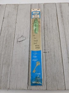 Vintage J&P Coats Dress or Neck Metal Zipper 10" Lime Green 222 - Picture 1 of 4