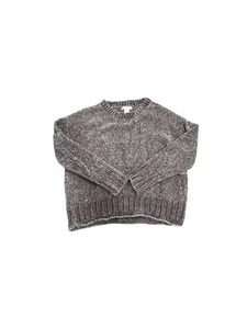 Suéter de Chenilla Cynthia Rowley Para Mujer Gris Medio Suave Acogedor Acanalado Tejido Top M - Imagen 1 de 5