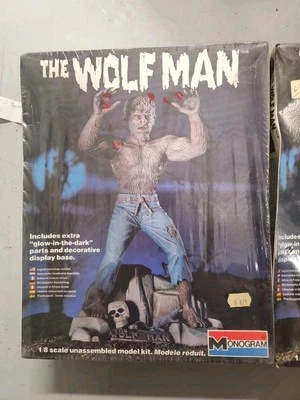  1983 MONOGRAM MONSTERS THE WOLFMAN 1:8 SCALE MODEL KIT #6009 Shrink Dented - Image 1 of 4
