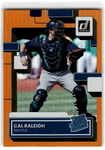 2022 Panini Donruss - Rated Rookie Cal Raleigh #39 Holo Orange Prizm (RC) - Bild 1 von 2