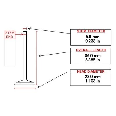 For Suzuki Grand Vitara 1999-2008 ITM Engine Exhaust Valve Foto 1 de 2