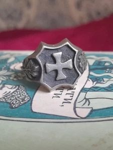 Ring Metal, Made by a prisoner in the USSR Prison.Cross.Vintage. - Picture 1 of 17