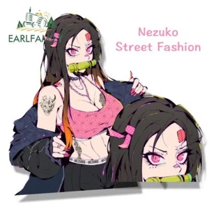 EARLFAMILY 5.1” Nezuko Street Tattoo Car Sticker Anime Demon Slayer Waifu Decal - Picture 1 of 7