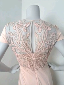 FRENCH CONNECTION Size 10 Embellished Beaded Dress Pale Pink Good Used Con - Picture 1 of 12