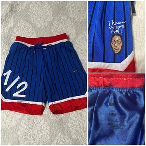 NEW Nike 1/2 Basketball Shorts Pinstripe Size Small Lil Penny Hardaway Fool SEWN - Picture 1 of 24