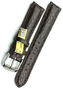 19mm /16 Louisiana AALLIGATOR braun GERMANY made Fluco Krokodil Uhrenarmband - Picture 1 of 2