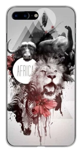 Coque en silicone imprimée compatible Apple iPhone 7 Plus Africa Swag - Picture 1 of 3