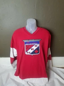 Boss By IG Design Hockey Style Long Sleeve Vintage Shirt Men's Large Red - Picture 1 of 7