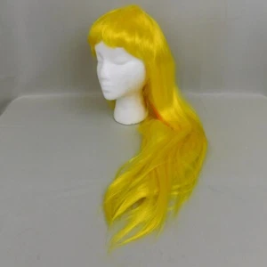 Lacey Wigs 30" Long Pageboy Costume Wig with Fringe - Bright Yellow #6325 - Picture 1 of 7