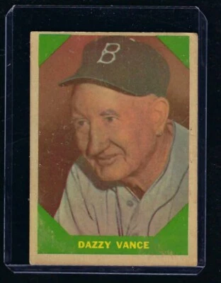 1960 Fleer Baseball Greats #51 Dazzy Vance, Brooklyn Dodgers, Pinholes - Image 1 of 2