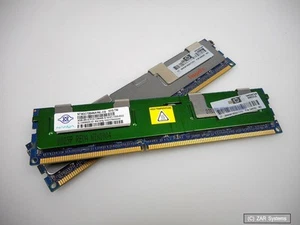 2x HP 4GB DDR3-1333 RAM RDIMM , 500658-B21 für ProLiant  Server = 8GB, PC3-10600 - Bild 1 von 1