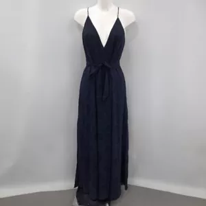 Whistles Noa Jacquard Maxi Dress UK 12 Navy Blue Strappy New RRP £299 FPL-RMF - Picture 1 of 7
