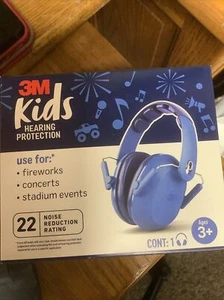 3M PKIDSB-BLU Kids Hearing Protection, Protects Ears To 22 Decibels, Blue - Picture 1 of 3