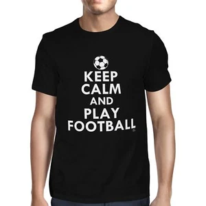 1Tee Herren Keep Calm And Play Fußball T-Shirt - Bild 1 von 24