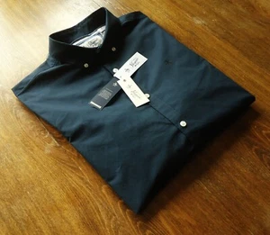 Camisas informales Penguin talla M regular elásticas de satén para hombre azul medianoche NUEVAS - Imagen 1 de 15