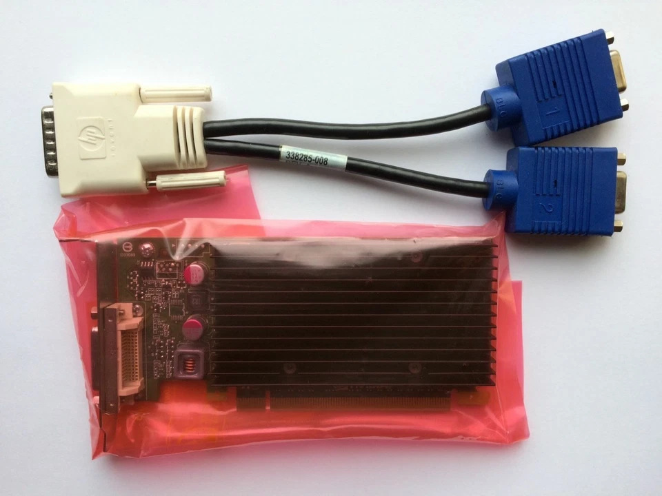 SFF DUAL HP 625629-002 700578-001 NVIDIA NVS 300 512MB PCIE WINDOWS 10 WITH VGA - Image 1 of 1