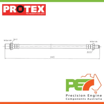Manguera hidráulica nueva *PROTEX* - trasera para TOYOTA CROWN MS111R 4D Sdn tracción trasera. Foto 1 de 4
