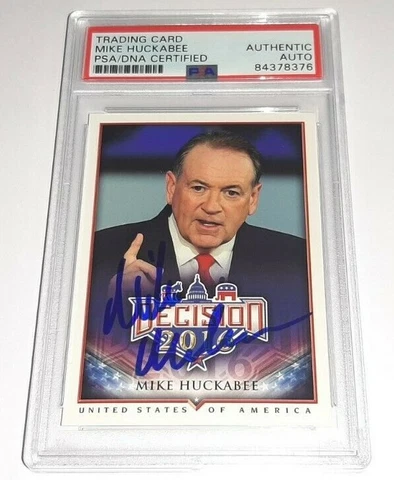 Mike Huckabee Signed 2016 Decision Card Auto Autographed PSA/DNA Certified Cover