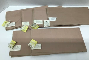Burlington Coat Factory Vintage Cloth Tan 19x19 Napkins Set of 6 - Picture 1 of 5