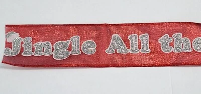 Member's Mark Premium Holiday Themed Wired Edge Ribbon 2.5" Wide x 50 Yards Roll - Image 1 of 2