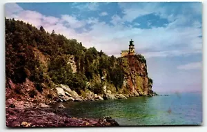 Postal Splitrock Faro Cromado Lake Superior Dos Puertos Minnesota Estampillada sin usar sin usar - Imagen 1 de 2