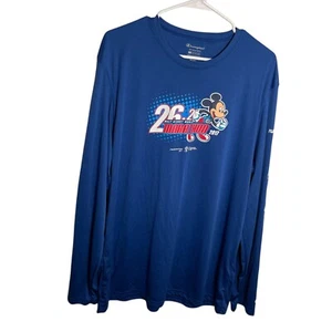 Run Disney Marathon Topolino Camicia Uomo Grande Blu Manica Lunga 2017 - Foto 1 di 8