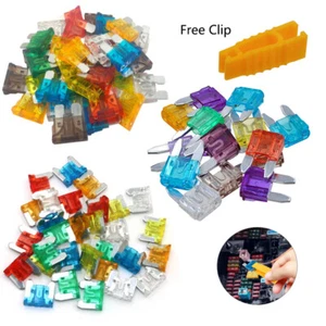 50pcs Blades Fuses Fuse 1a 2a 3a 4a 5a 10a 15a 20a 25a 30a 40a fuse ATO Bike Car - Picture 1 of 15