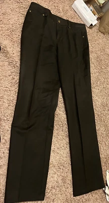 EUC SIZE 8 LINDA ALLARD ELLEN TRACY DARK BROWN JEANS PANTS STRETCH - Image 1 of 3