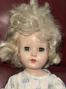 1950’s VTG Effanbee Tintair Honey Doll 14” Blue Sleep Eyes Blonde - Picture 1 of 9