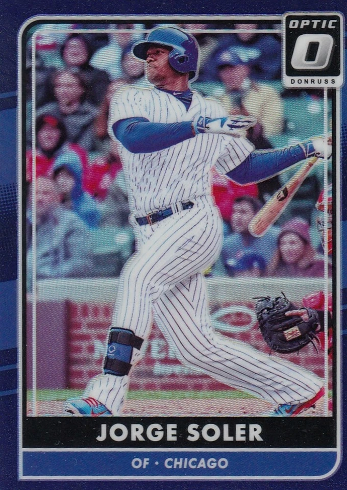 JORGE SOLER DONRUSS OPTIC PURPLE REFRACTOR CUBS #98 2016 16 PANINI - Image 1 of 1