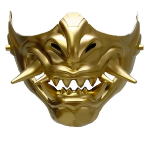 Oni Japanese Samurai Devil Warrior Ghost Mask Cosplay Masquerade Mask Jaw Teeth  - Picture 1 of 1
