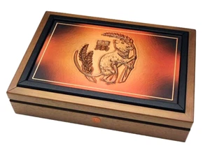 Caja de monedas nogal, 12 x 1/20 - 1 oz Lunar Gold III 2020 - 2031 - Imagen 1 de 2