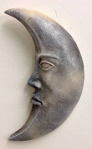 Crescent Moon Vintage Wall Sculpture Home Garden Decor - Picture 1 of 5