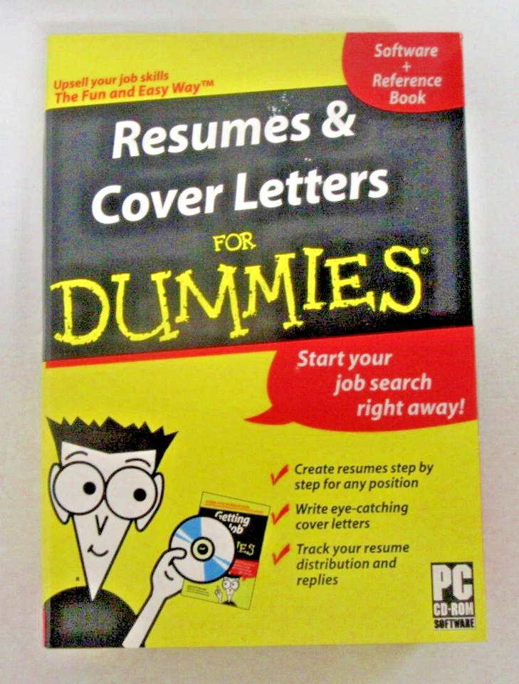 Resumes & Cover Letters for Dummies CD ROM & 144 page reference guide new in box - Image 1 of 4