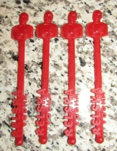 Vintage Lot of 4 Relska Vodka Swizzle Stir Sticks - Picture 1 of 3