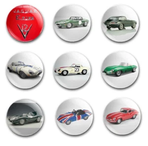 INSIGNIAS DE BOTÓN 25mm x9 con el jaguar tipo e - Imagen 1 de 1