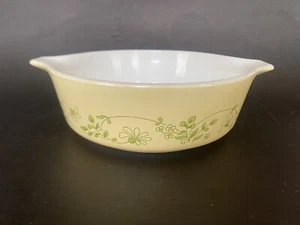 Vtg 1970's PYREX Casserole Dish Shenandoah Yellow Green 471B (500 ml) - Bild 1 von 3