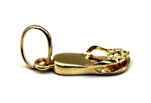 Kaedesigns, Genuine New 9ct Yellow Gold Flower Thong Pendant Charm 357 - Imagen 1 de 12